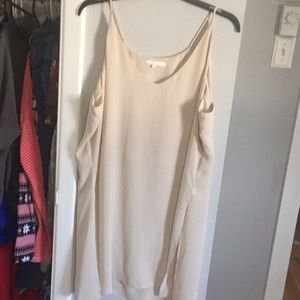 Beige long tank/tunic.